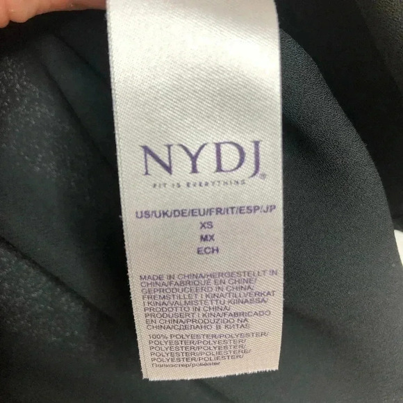 NYDJ Semi-Sheer Blouse V-Neck Size  Extra Small - Picture 6 of 16